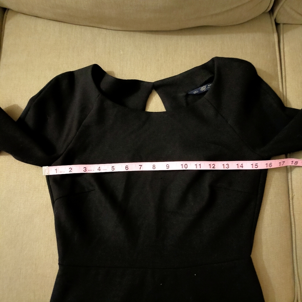 Zara Trf Collection Black Fit and Flare Mini Dress Back Cut Out - Picture 8 of 13